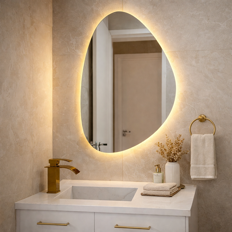 Espelho Decorativo LED Moderno