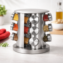 Porta Tempero Condimento Inox 12 Potes Suporte Giratório