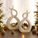 Enfeite Decorativo em Cerâmica - 02 peças