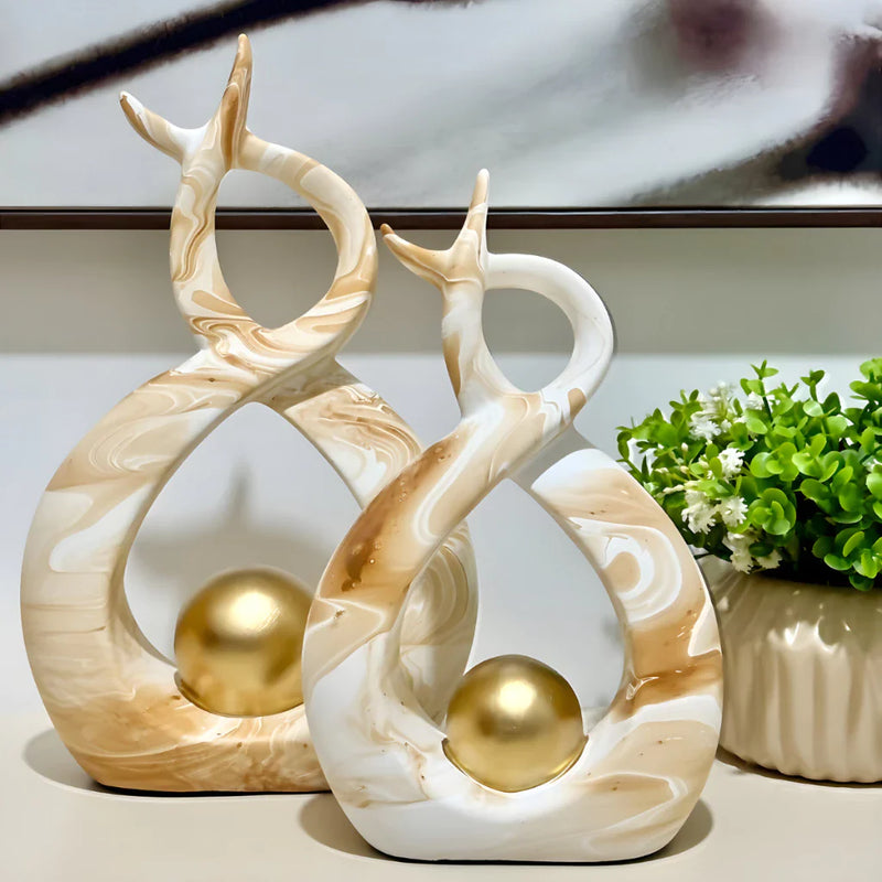 Enfeite Decorativo em Cerâmica - 02 peças